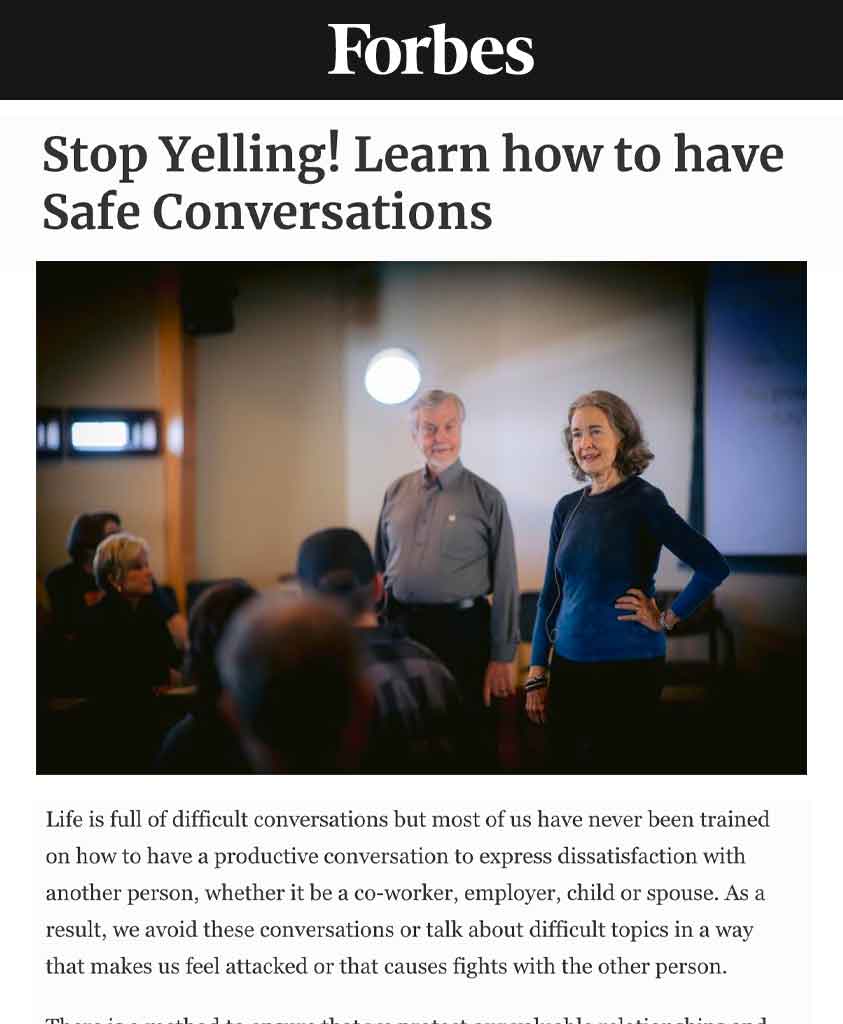 Stop Yelling! Learn how to have Safe Conversations